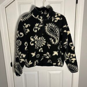 Champion Black and Cream Fleece Jacket